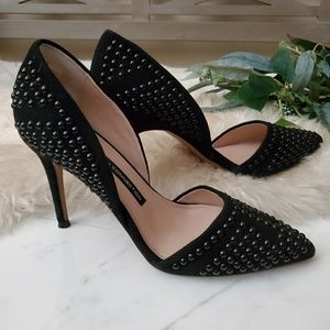 French Connection Studded d'Orsay Pumps / Heels